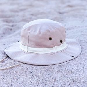 Beige Men's Safari Sun Hat with Face String